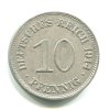 NĚMECKO. 10 Pfennig 1914/E.