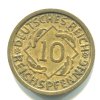 NĚMECKO. 10 Reichspfennig 1936/J.