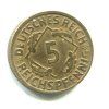 NĚMECKO. 5 Reichspfennig 1925/D.