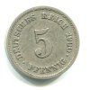 NĚMECKO. 5 Pfennig 1900/E.