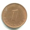 NĚMECKO. 1 Pfennig 1974/F.