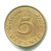 NĚMECKO. 5 Pfennig 1950/D.