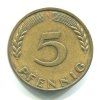 NĚMECKO. 5 Pfennig 1950/J.