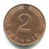 NĚMECKO. 2 Pfennig 1991/F.