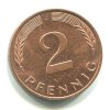 NĚMECKO. 2 Pfennig 1989/J.