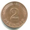 NĚMECKO. 2 Pfennig 1984/D.