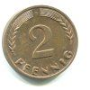 NĚMECKO. 2 Pfennig 1966/G.