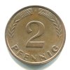 NĚMECKO. 2 Pfennig 1965/F.