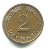 NĚMECKO. 2 Pfennig 1961/J.