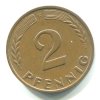 NĚMECKO. 2 Pfennig 1961/F.