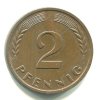 NĚMECKO. 2 Pfennig 1960/J.