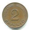 NĚMECKO. 2 Pfennig 1958/D.