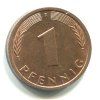 NĚMECKO. 1 Pfennig 1993/F.