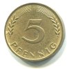 NĚMECKO. 5 Pfennig 1971/F