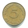 NĚMECKO. 5 Pfennig 1970/G