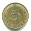 NĚMECKO. 5 Pfennig 1982/D