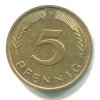 NĚMECKO. 5 Pfennig 1978/F