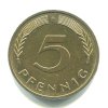 NĚMECKO. 5 Pfennig 1982/F