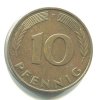 NĚMECKO. 10 Pfennig 1982/F