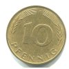 NĚMECKO. 10 Pfennig 1976/F