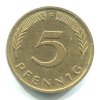 NĚMECKO. 5 Pfennig 1992/F