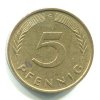 NĚMECKO. 5 Pfennig 1990/G