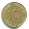 NĚMECKO. 10 pfennig 1980/D
