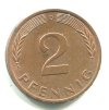 NĚMECKO. 2 Pfennig 1982/D