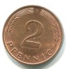 NĚMECKO. 2 Pfennig 1981/F