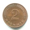 NĚMECKO. 2 Pfennig 1980/D