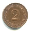 NĚMECKO. 2 Pfennig 1971/J