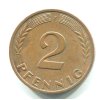 NĚMECKO. 2 Pfennig 1971/F