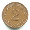 NĚMECKO. 2 Pfennig 1970/J