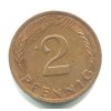 NĚMECKO. 2 Pfennig 1975/D