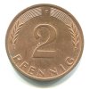 NĚMECKO. 2 Pfennig 1976/F