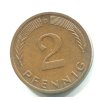 NĚMECKO. 2 Pfennig 1973/D