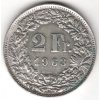 ŠVÝCARSKO. 2 franken 1963. Ag.