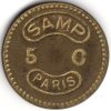 FRANCIE. Samp Paris. 50 centimes. Konzumační známka.
