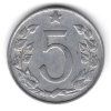 ČESKOSLOVENSKO. 5 haléřů 1967.
