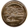 USA. 1/4 dollar 2014/D. Great Sand Dunes. Pozlacený.