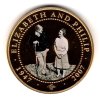 Cookovy ostrovy. 1 dollar 2007. Elisabeth and Philip. 1947-2007.