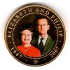 Cookovy ostrovy. 1 dollar 2007. Elisabeth and Philip. 1947-2007.